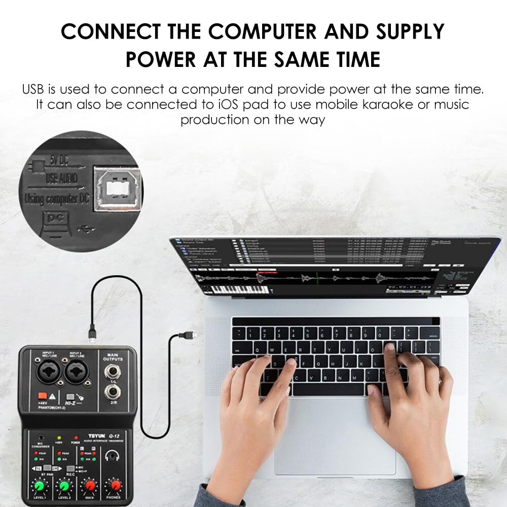 Interfaccia Audio USB A 2 Canali – 32 Bit/192 KHz – Alimentazione Phantom 48V – Per Podcast, Streaming, Chitarra E Registrazione – Plug-and-Play Per Mac/Windows – Colore Rosso