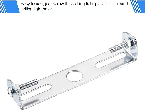 Miniatura 5 de MECCANIXITY Placa de luz de techo, 3.543 x 0.709 x 0.669 in, soporte de montaje para lámpara de araña de oficina en casa, paquete de 4