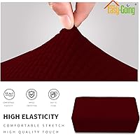 Vista 3 de Easy-Going - Funda elástica para taburete otomano, funda protectora para muebles, funda rectangular con parte inferior elástica