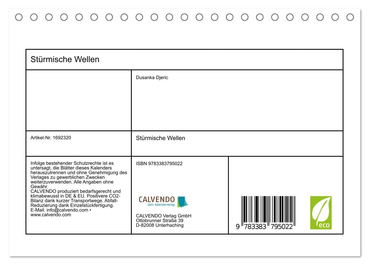 Stürmische Wellen (Tischkalender 2025 DIN A5 quer), CALVENDO Monatskalender: Tanz der Meereswogen, inspirierende Naturgewalt. (CALVENDO Natur)