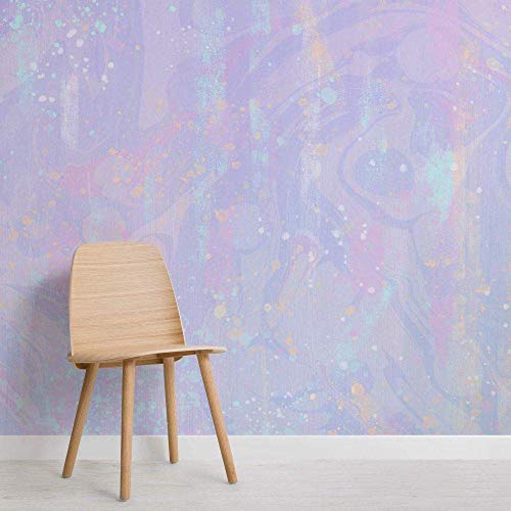 Wallpaper-3D-Xlm 430Cm×300Cm(B×H) Custom Wallpaper Modern Nordic Pastel Pink And Purple Unicorn Colour Wallpaper Mural Custom 3D Wallpaper Paste Living Room The Wall For Bedroom Mural Border-430Cm×300Cm