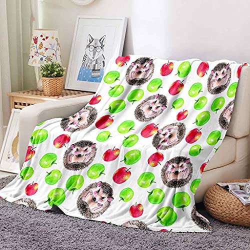 Couverture microfibre douce hérisson 3D, plaid en flanelle de qualité supérieure - 3