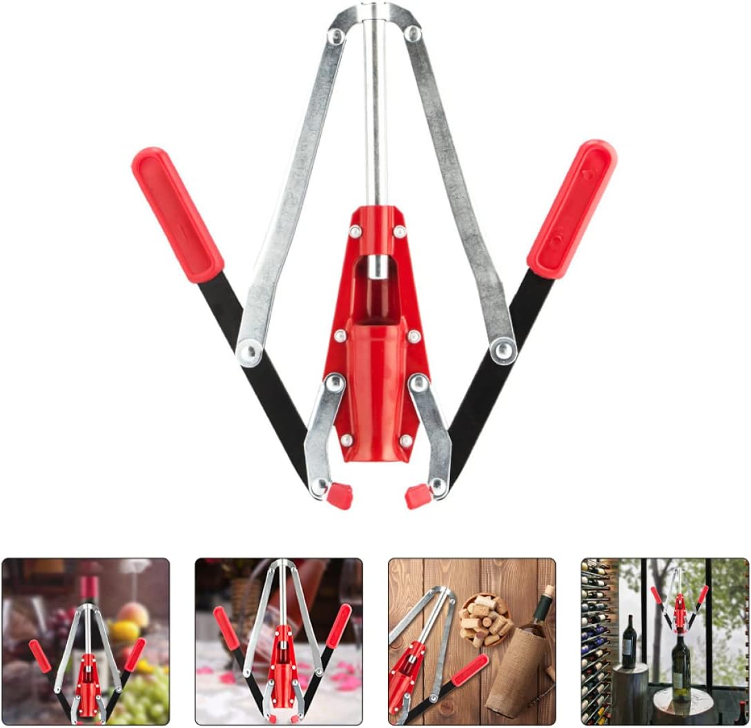 1pc Stopper Double Lever Hand Corker Hand Cork Opener Hand Lever Corker Mechanics Tools Bottle Cap Remover Double Lever Corker Corker Twin Lever Corker Beer Wine Iron