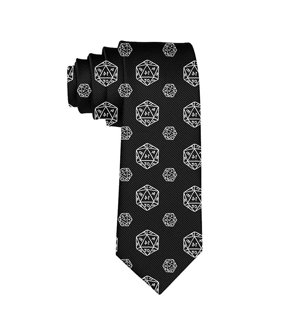Unedskck Men Black Dice Novelty Necktie Great For Wedding Party Groom Groomsmen