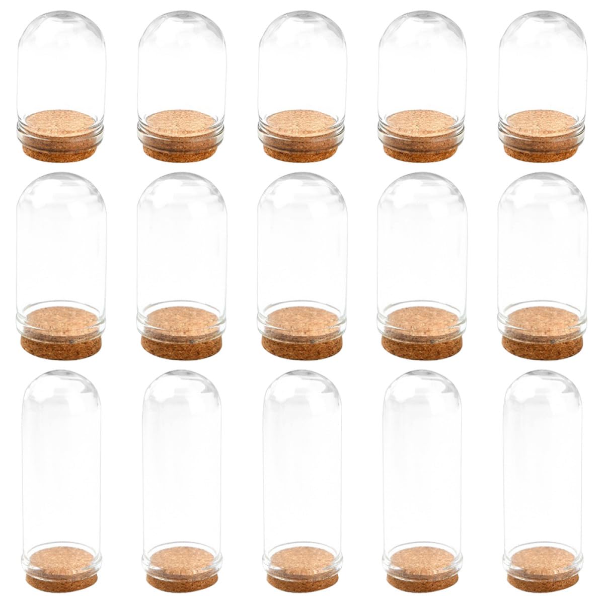 Mini cúpulas de vidrio de alta transparencia y base de madera noble para micro exhibición 8