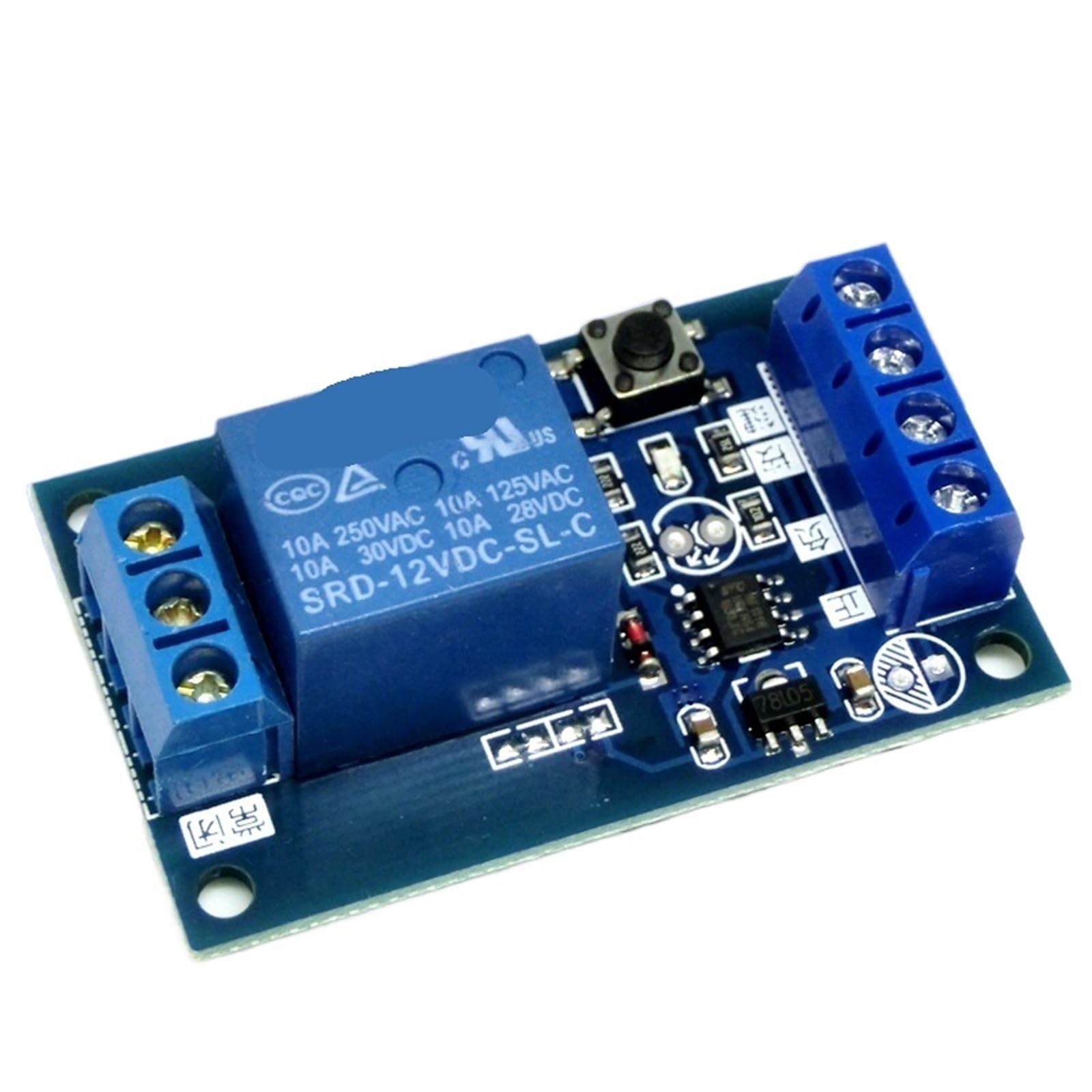 Modulo relè bistabile 5V/12V Modulo relè a Pulsante Singolo Interruttore di Modifica Auto con Avvio e Arresto autobloccante(10 PCS,12V)