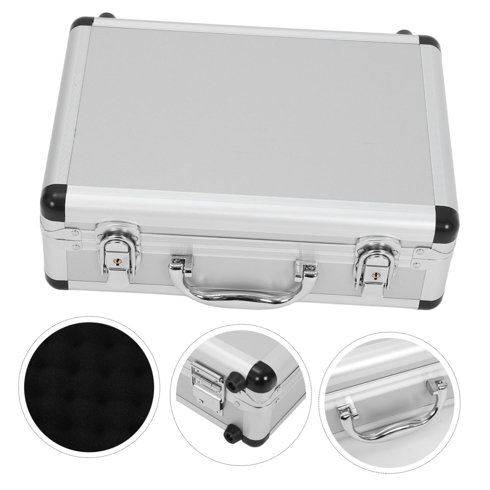 Malette Rangement Outils Aluminium 32X23X11Cm avec Serrure À Code Boîte De Rangement Sécurisée pour Usage Domestique Et Clés À Molette