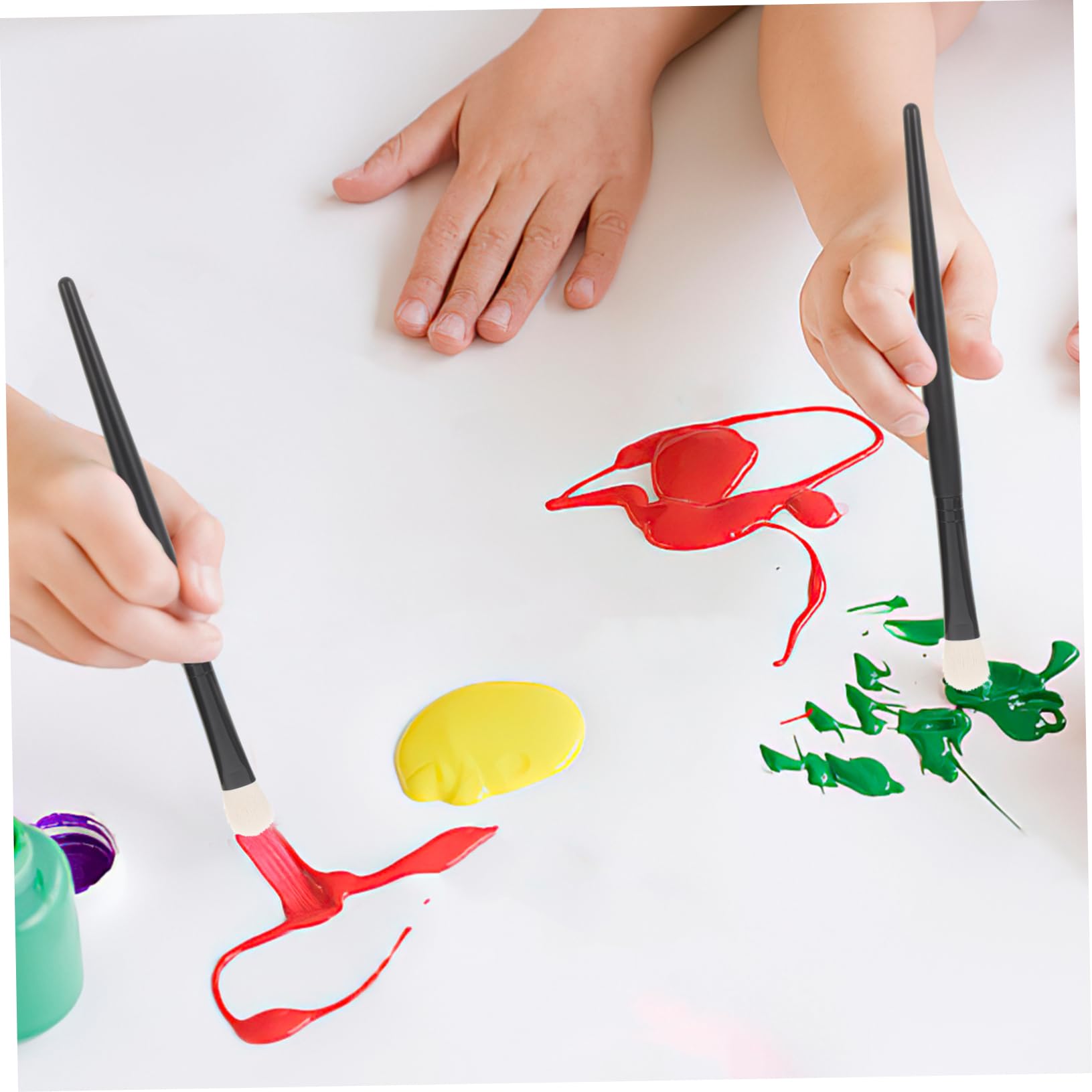 5 Set Di Pennelli Per Pittura Pennelli Per Acquerelli Strumenti Per Pittura A Pennelli in Setole Di Nylon Pennelli Per Pittura Kit Artigianale Multifunzionale 7 Pezzi*5