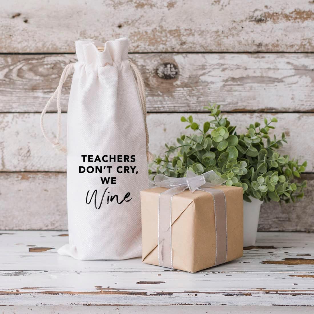 Andaz Press Teacher Wine Bag, Teachers Don't Cry, Wine Bottle Cover, Teacher Appreciation, Funny Teacher Gifts, Canvas Wine Bag, Teacher Bag Teacher Summer Gifts Teacher Wine Bag 1-Pack