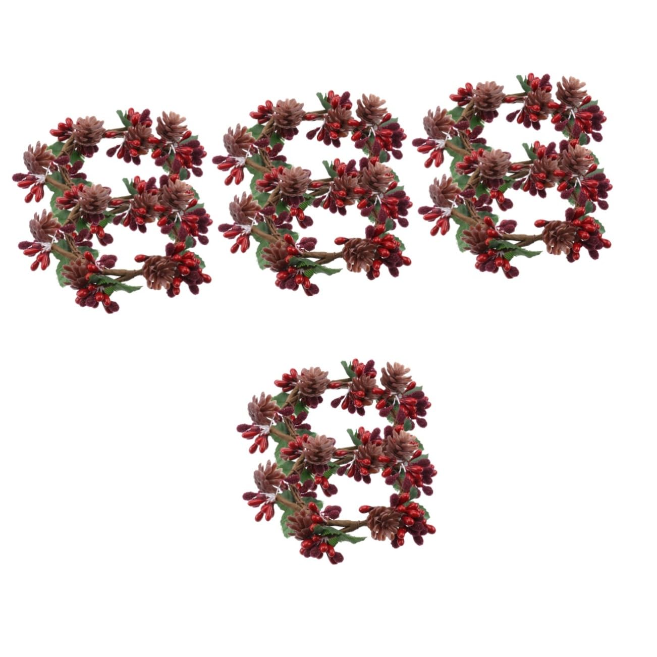 IMIKEYA 8 STK Kranz Halloween Dekoration Weihnachtsgirlande weihnachtliche Mittelstücke für Tische weihnachtskerzenkränze Ringe Weihnachtsdekorationen Weihnachtskerzenringe Kränze Stoff
