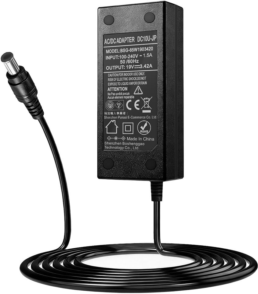 LG Display 縦長ディスプレイパネル 本体，AC電源つき、 Punasi PSE認証 LG用 AC/DCアダプター 19V 3.42A 65W 6.5*4.4mmプラグ