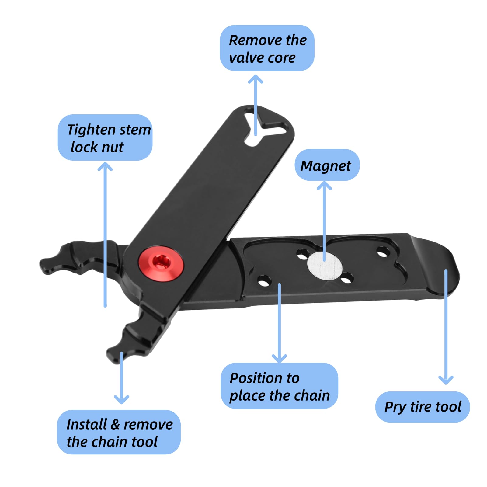 Pinza Per Catena Bici - Con Indicatore Usura, Smaglia Catena Per MTB E City Bike
