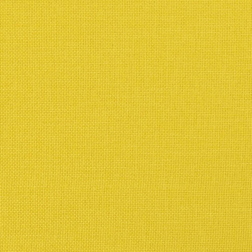 Générique Fußhocker, hellgelb, 60 x 50 x 41 cm, aus atmungsaktivem Stoff, bequemer und stabiler Sitzsack für Sofa oder Liegestuhl, Rahmen aus robustem Sperrholz, Sitzerhöhung