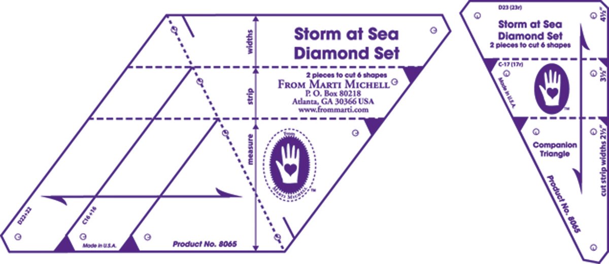 Marti MichellMarti Michell Diamond Template Set, Storm at Sea (Pack of 2)