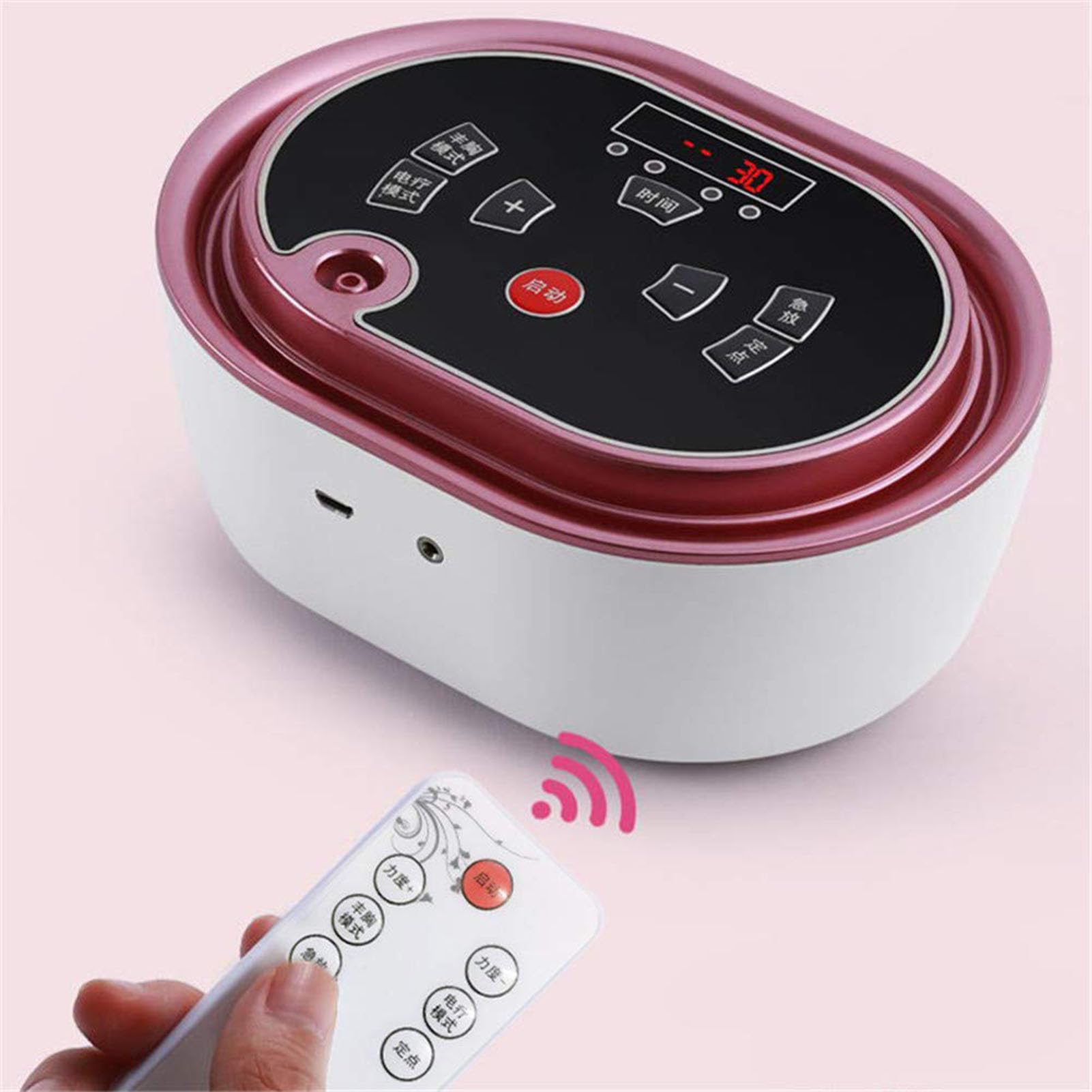 Taza de Masaje de Senos, Estimulador de Masaje de Pecho Inalámbrico, Asajeador de Senos Eléctrico para el Pecho Subdesarrollado, Aumento de la Mama para Prevenir la Caída