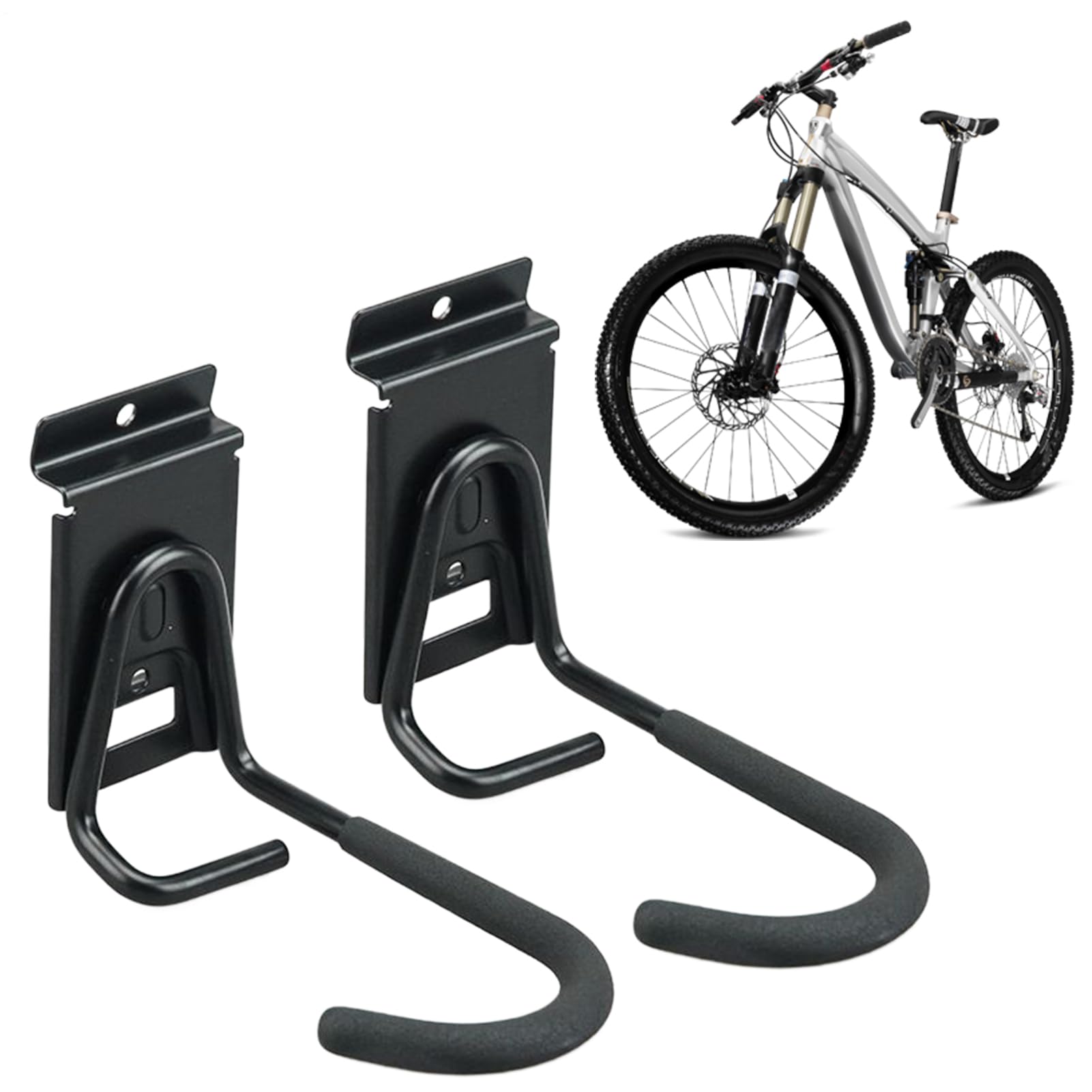 Support mural pour vélo et porte outil de jardin 2-en-1 pour l'organisation de la maison