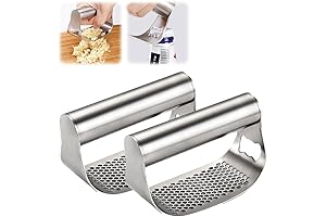 Stainless Steel Garlic Presser 2-Pack with Comfortable Handles