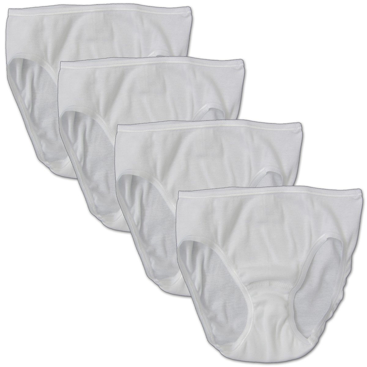 Slips Filles HERMKO Lot De 4 - 100% Coton Bio