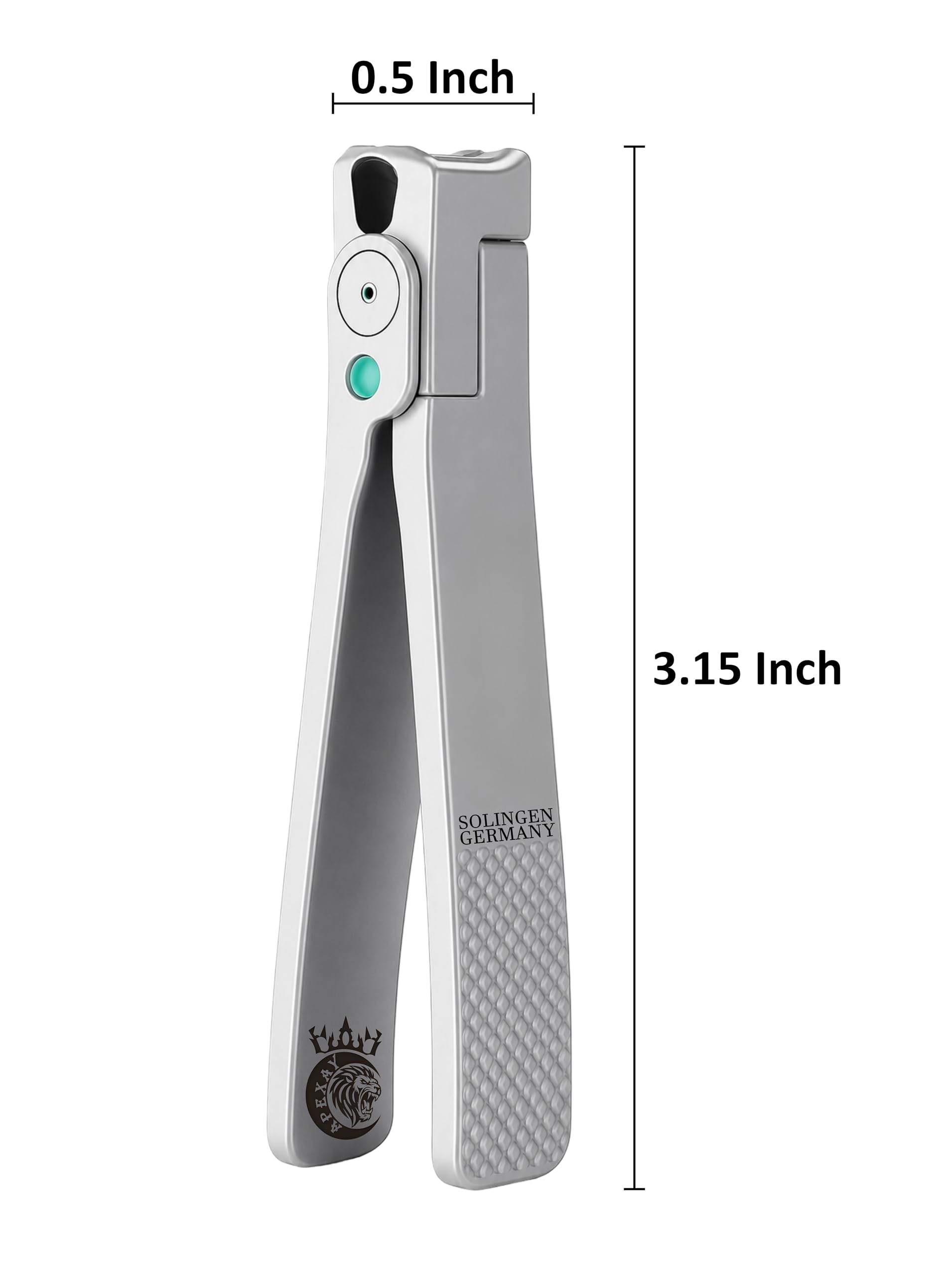 Made in Solingen, Deutschland - Apexay Profi Nagelknipser - chirurgischer Edelstahl | Reisegröße Maniküre & Pediküre Werkzeug im Echtlederetui | Ethisch hergestellt in Solingen, Deutschland (Grau)