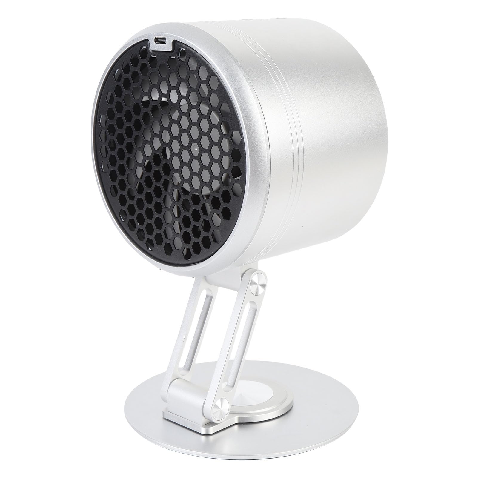 Ventilador de Escritorio, 4000 MAh, Recargable, Silencioso, Portátil, 360°, Horizontal, 180°, Rotación Vertical, Ventilador Recargable, con Batería con Soporte para Teléfono para Dormitorio,