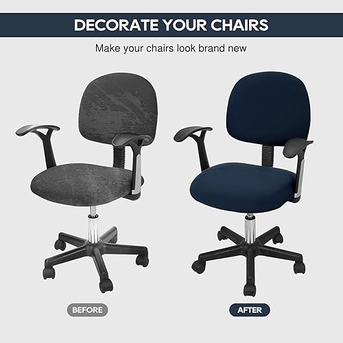 Miniatura 2 de NeColorLife Funda de terciopelo para silla de oficina, funda elástica para silla de escritorio, funda gruesa para silla de computadora, funda