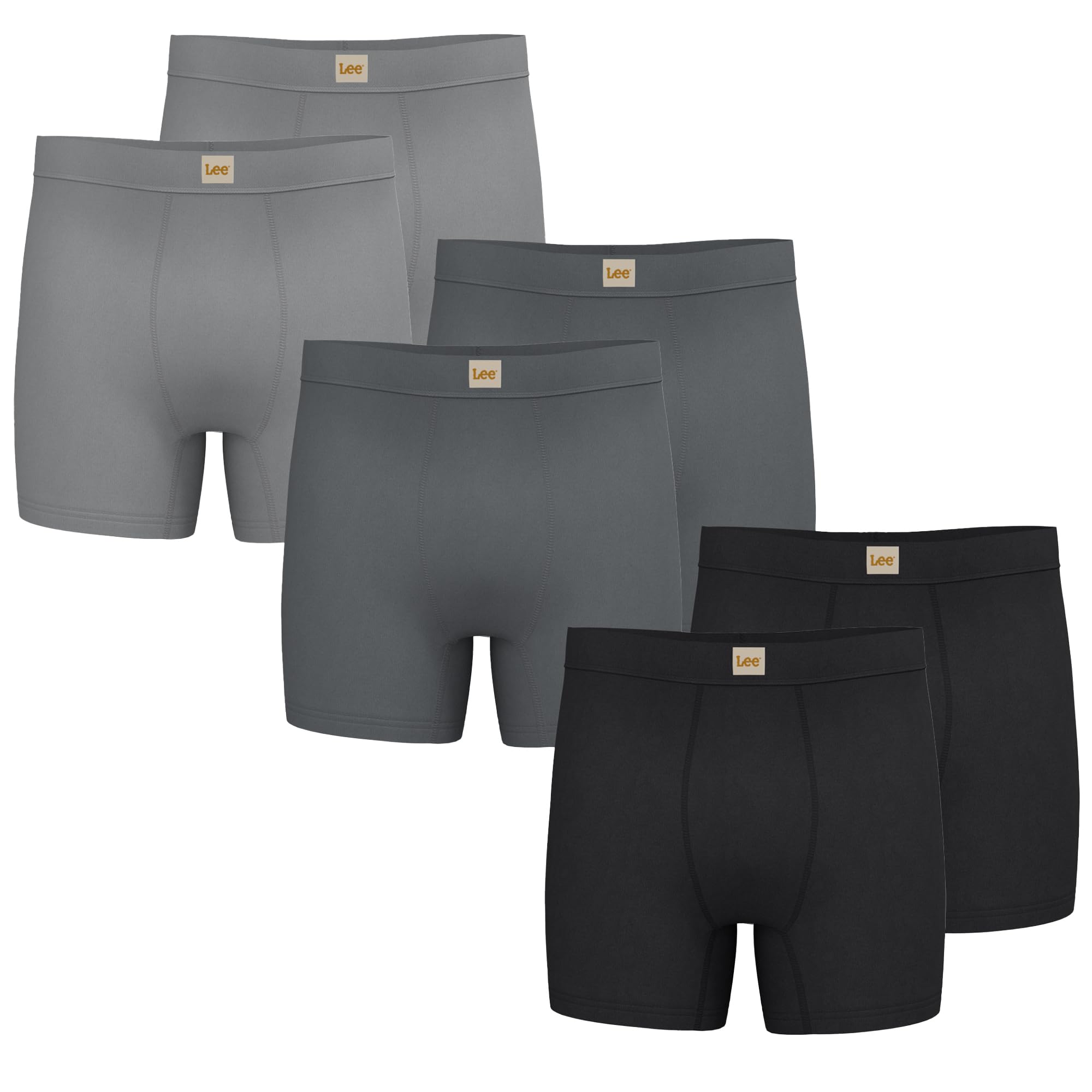 Lee Herren-Boxershorts, weich, kühlend, feuchtigkeitsableitend, atmungsaktiv, Multipack, 6 Stück