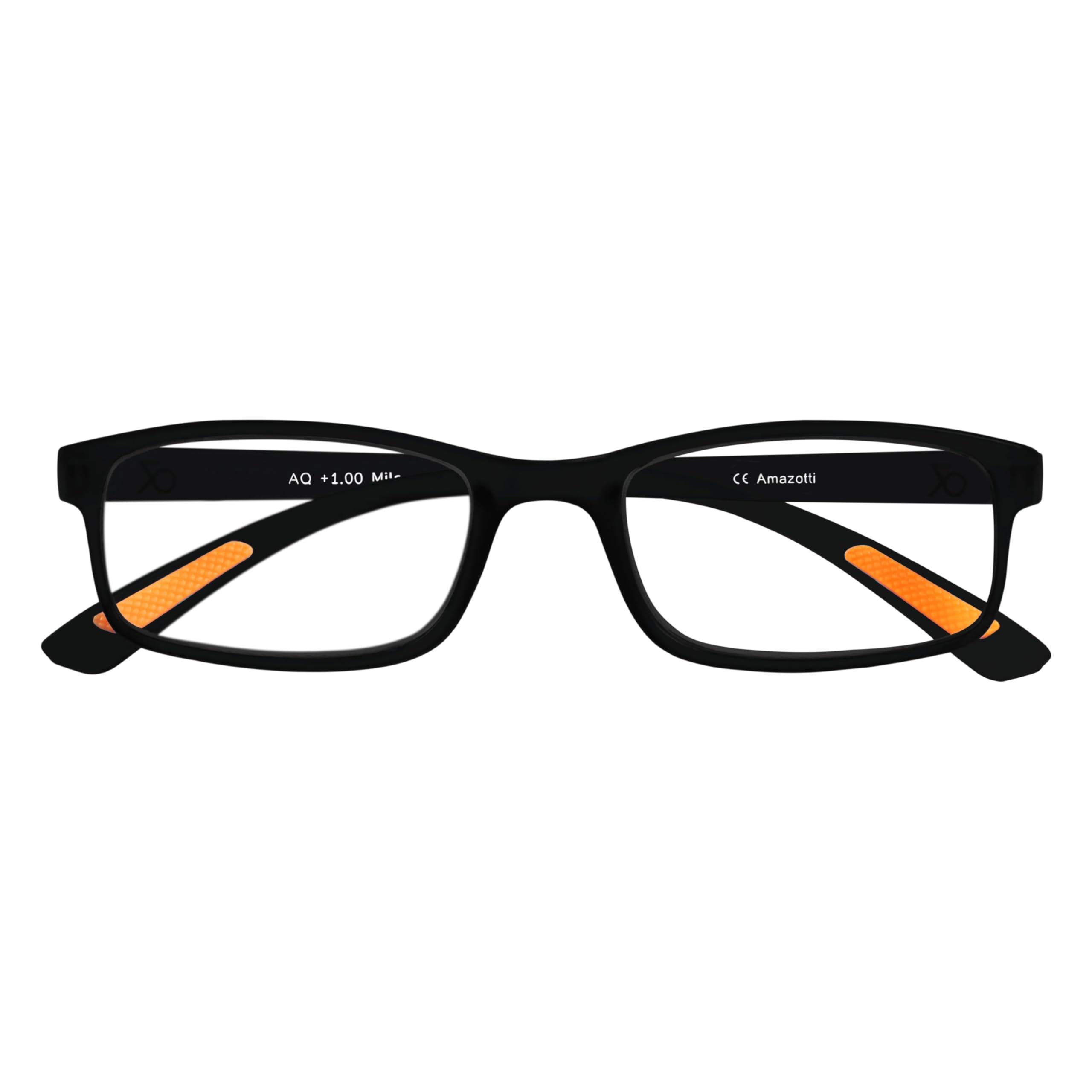 Milano Black Trendy Reading Glasses +1.00 | Stylish Glasses for Men & Women | Lightweight, Durable, Flexible Eye Glasses for Reading, Computer, and Screen Use