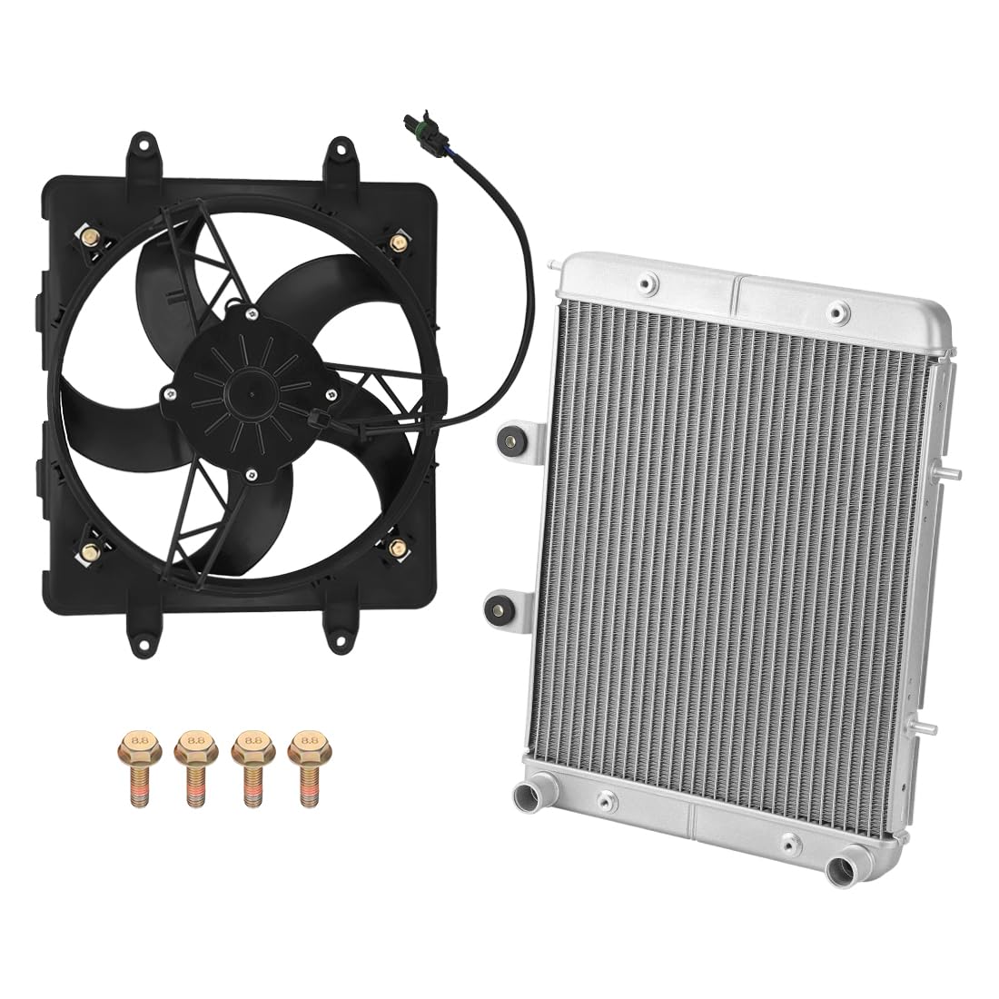 Radiatore in alluminio con ventola di raffreddamento per Polaris Sportsman | per Polaris Sportsman 700 800 MV7 2004–2014 1240521 2410413