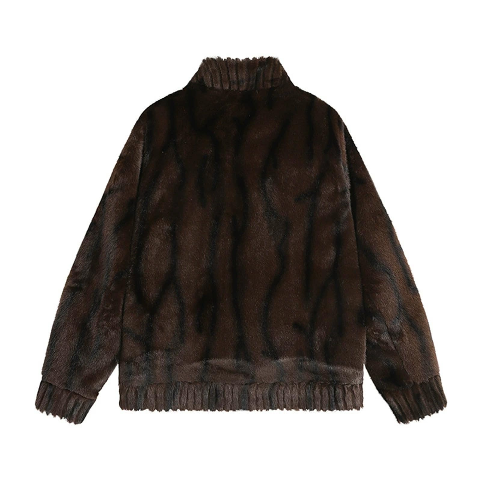 Generisch Chaqueta de forro polar reversible, cálida, cremallera completa, resistente al viento, forro suave, abrigo para exteriores, senderismo, camping, ropa de invierno informal, alternativa con