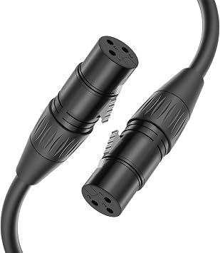 XLR أنثى إلى أنثى كابل، 3 دبوس XLR أنثى إلى أنثى ميكروفون ميكروفون ميكروفون سلك للصوت والصوت Equipments5ft/1.5 m،1 pack