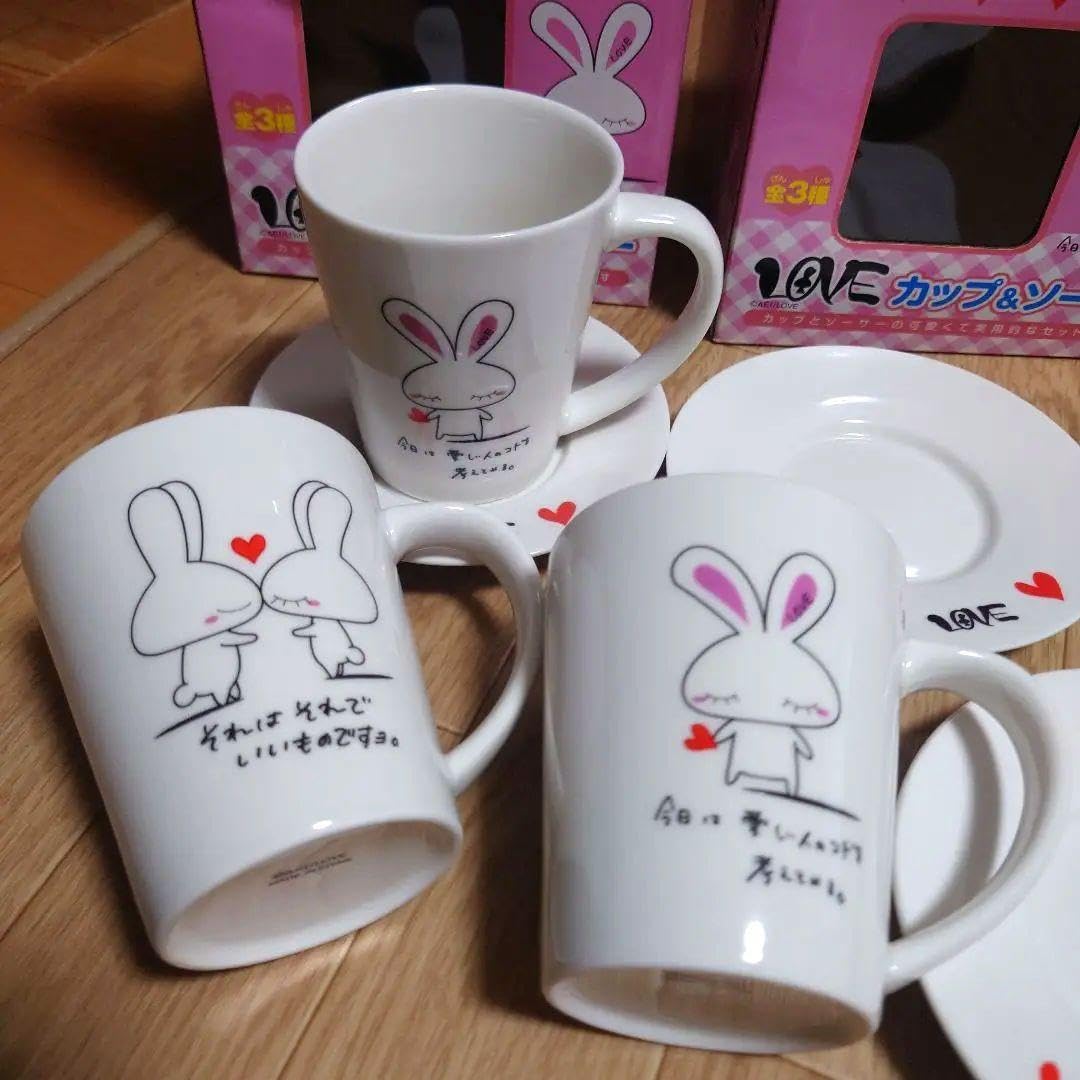 Amazon.co.jp: 大塚愛 LOVEうさぎ カップ＆ソーサー3セット BIG
