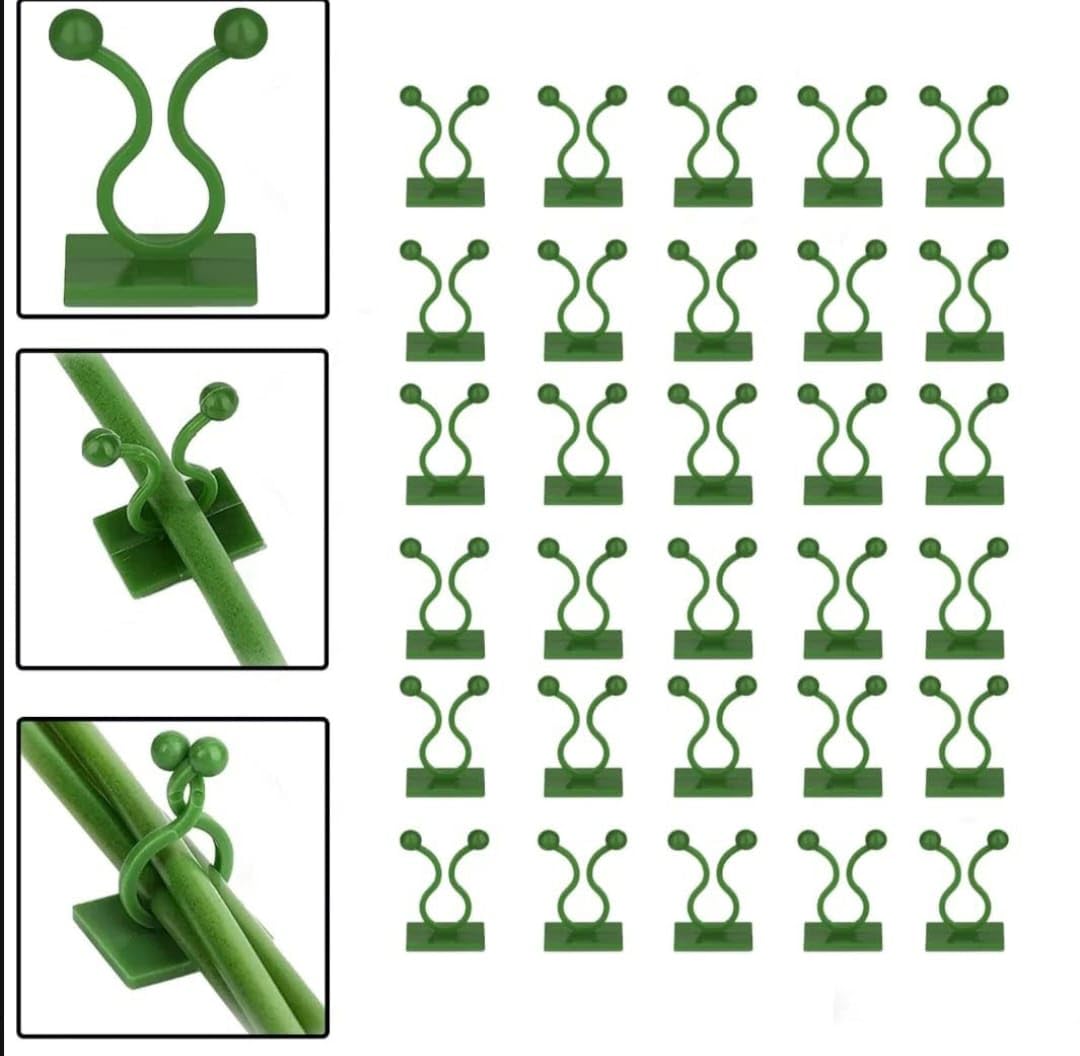Plant Support Clips, White Vine Wall Clips for Climbing Plants, Garden Plant Holders, 30 Pcs Plant Climbing Fixing Clips, Self-Adhesive Plant Support Hooks-image-43