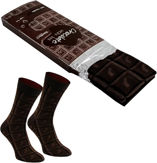 Rainbow Socks - Kobieta Mężczyzna Śmieszne SKarpetki Czekolada Prezent - 1 Para
