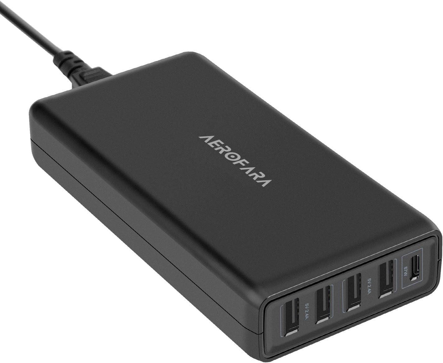 111W USB C Power Delivery Charger, 5 Ports Type C AC Power Adapter with 87W PD Charger Port, 4 USB Charger Port (Total 24W) and UK Standard Power Cord for MacBook Pro, Google Pixel 2 ...