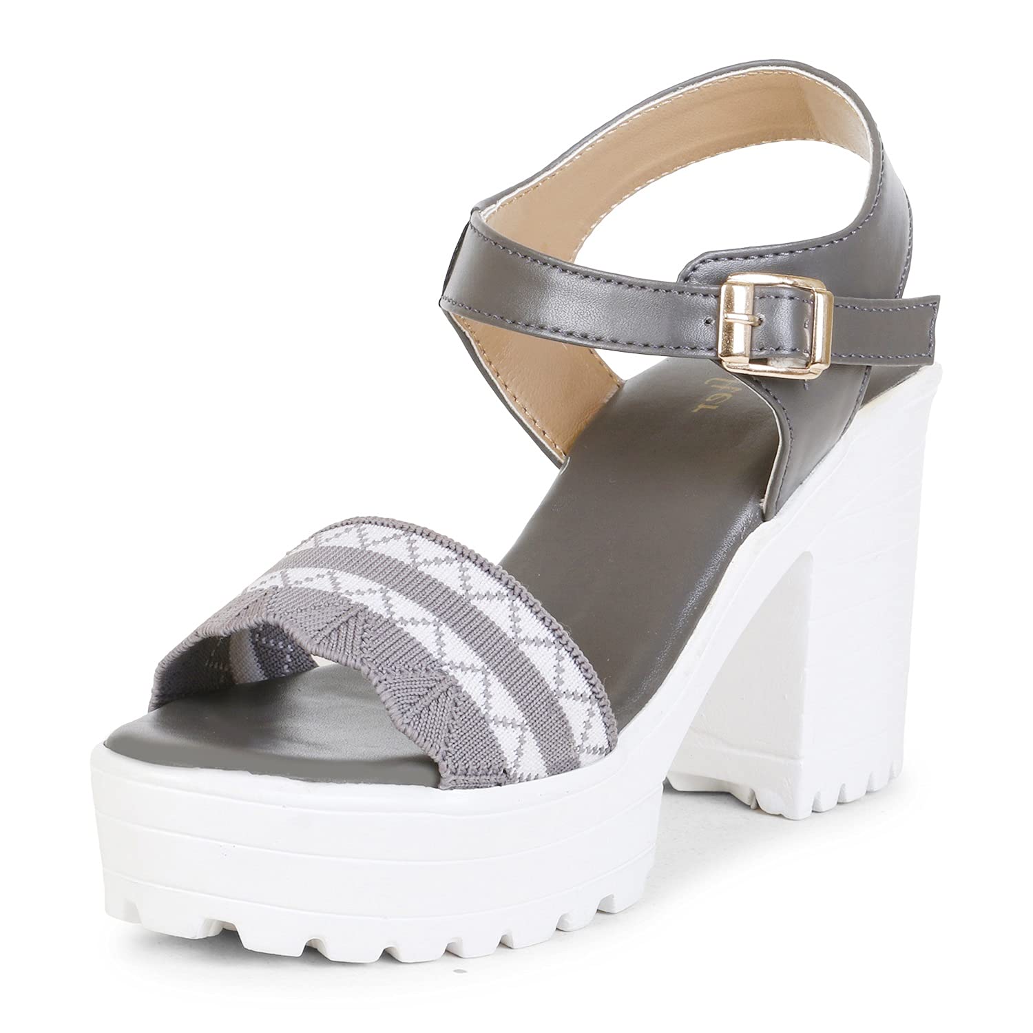 KRAFTER Comfortable Fashion Synthetic Heels Sandal for Women and Wedges Sandal For Girls (B09BD6FF6P) Amazon Price History, Amazon Price Tracker