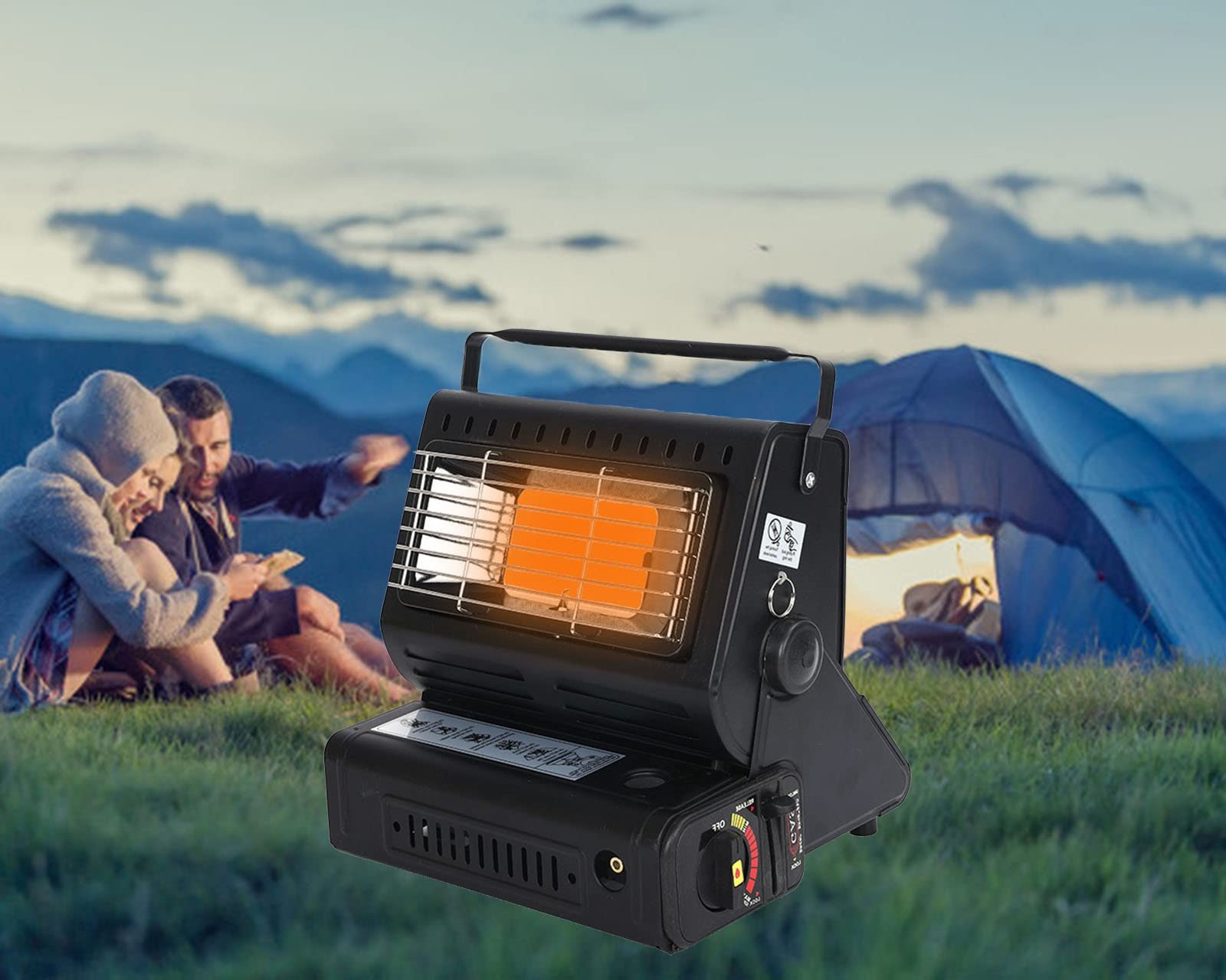 Réchaud De Camping Portable à Gaz - 1200W, Pliable - Pour Chauffage Et Cuisson En Extérieur