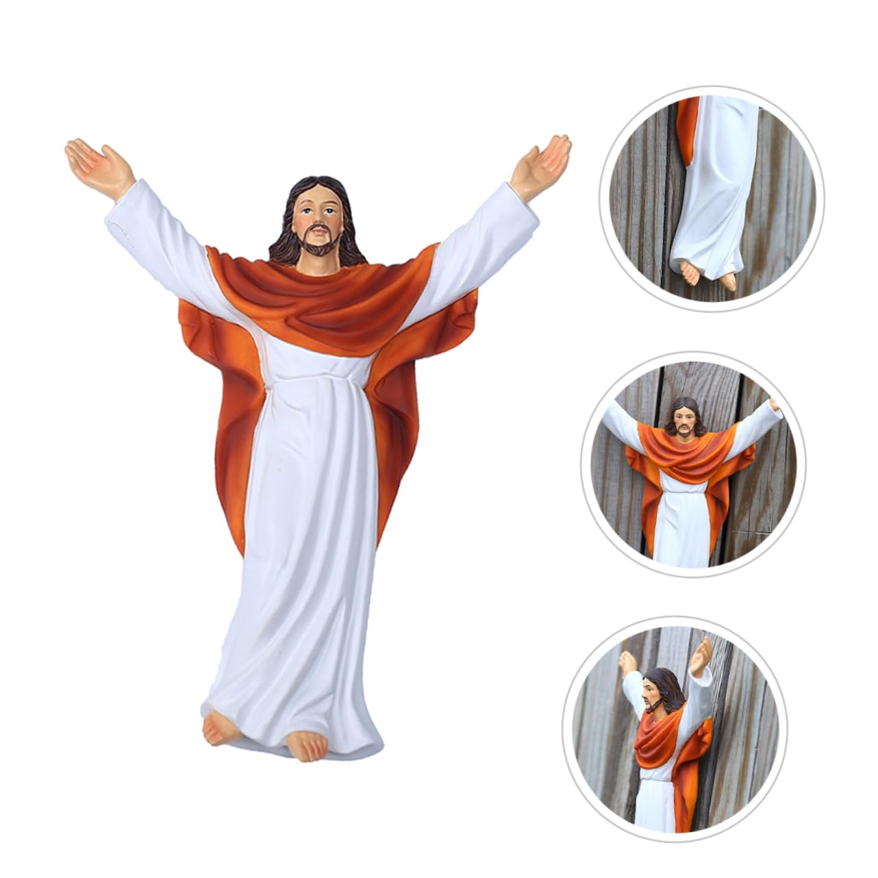 Jesus Anhänger aus Kunstharz für Innenbereich als Wandfigur | Realistische Form, Religiöser Stil, Feine Verarbeitung und Stabile Ausführung für Szene Deko