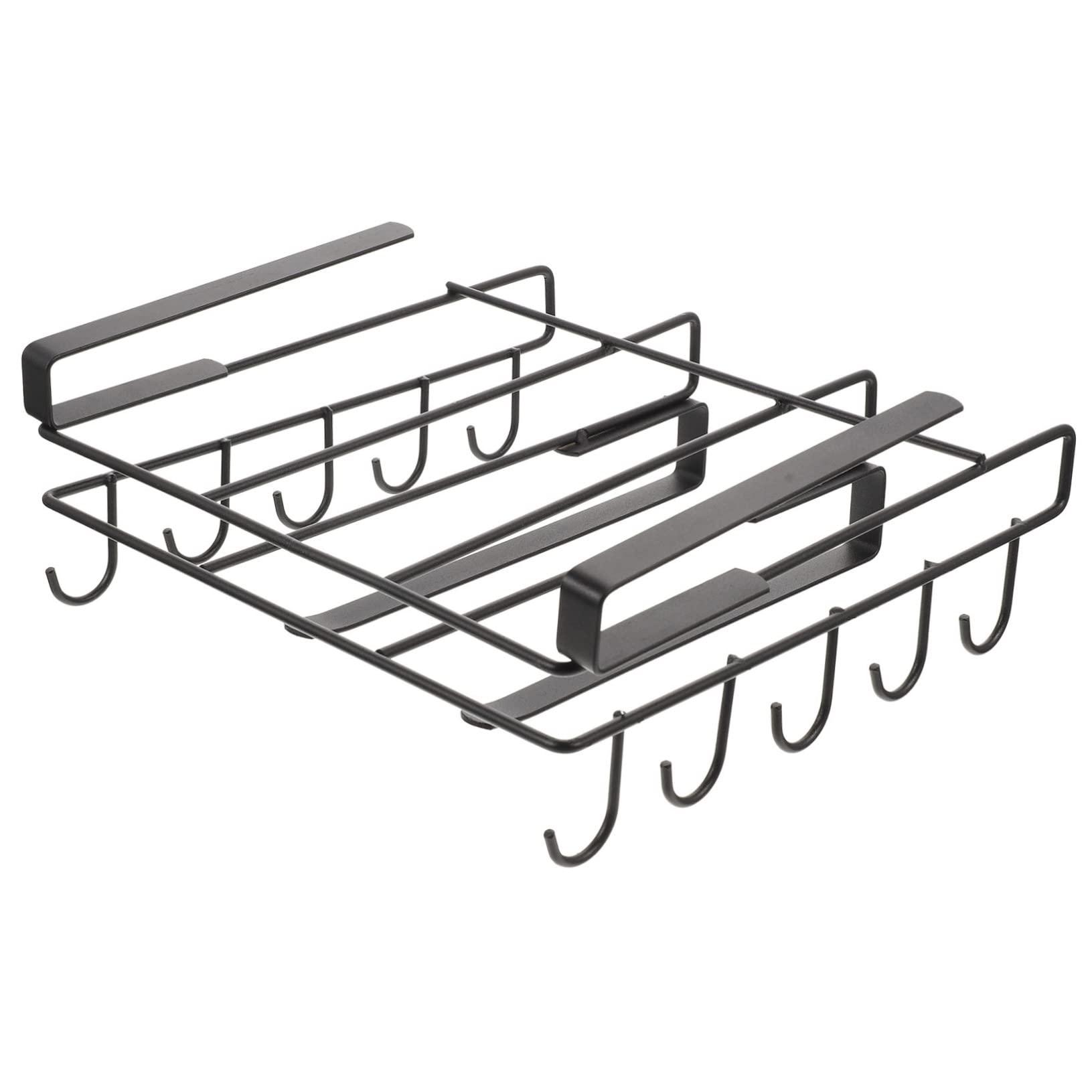 Scaffale Porta Coperchi Pentole e Taglieri da Cucina in Acciaio al Carbonio Nero Design Semplice e Finitura per Organizzare Sottolavello