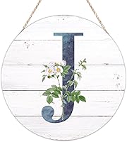 Vista 98 de Welcome Sign for Wall Initial Letter C Blue Round Wood Signs Monogram White Floral Wood Plaque Fresh Flowers 12in Mid Century Home Wall Decor for
