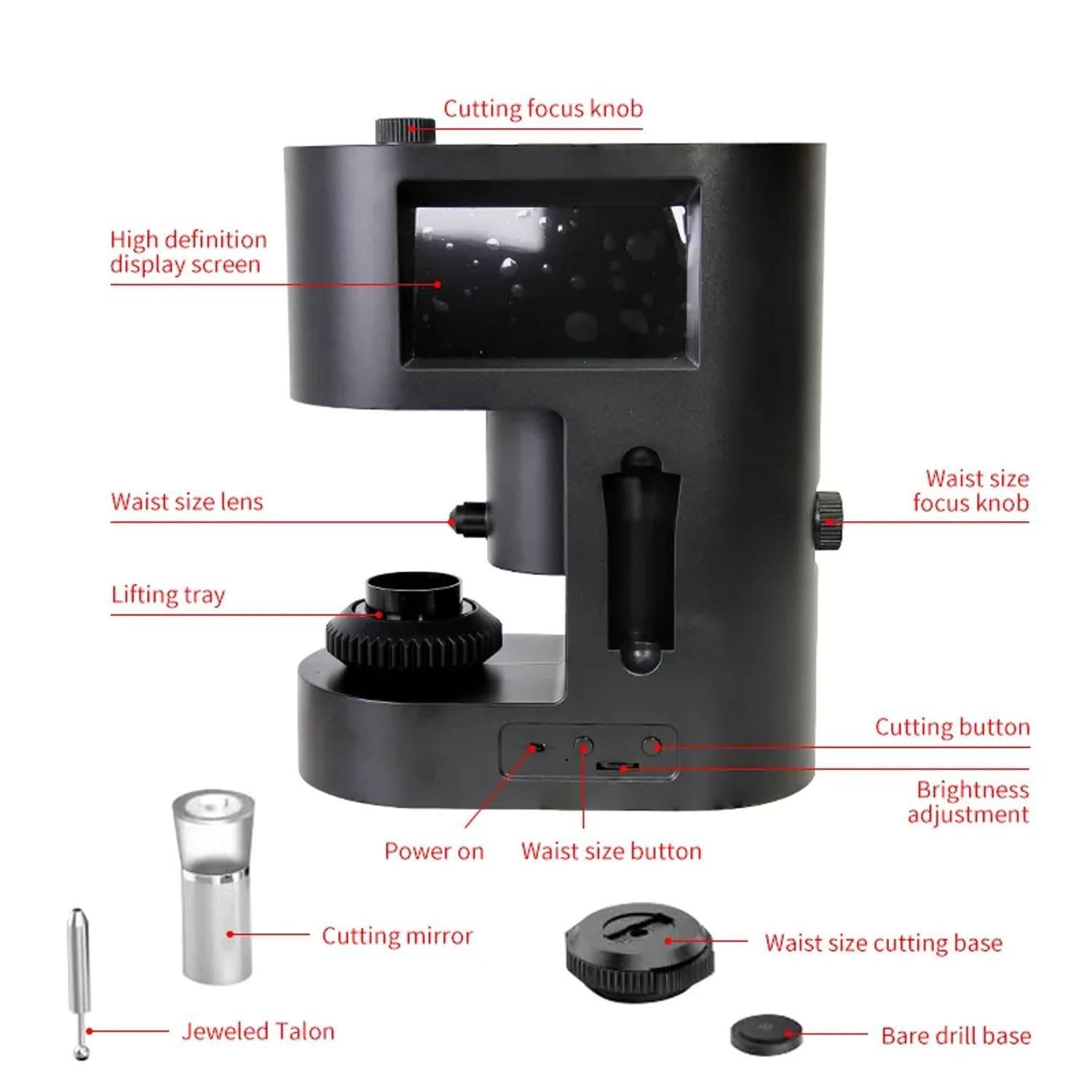Mikroskop cyfrowy 4,3 cala LCD, powiększenie 50-1000x, zestaw mikroskopu podświetlanego LED, idealny do biologii i kamieni szlachetnych, kompaktowa konstrukcja 230 x 120 x 280 mm