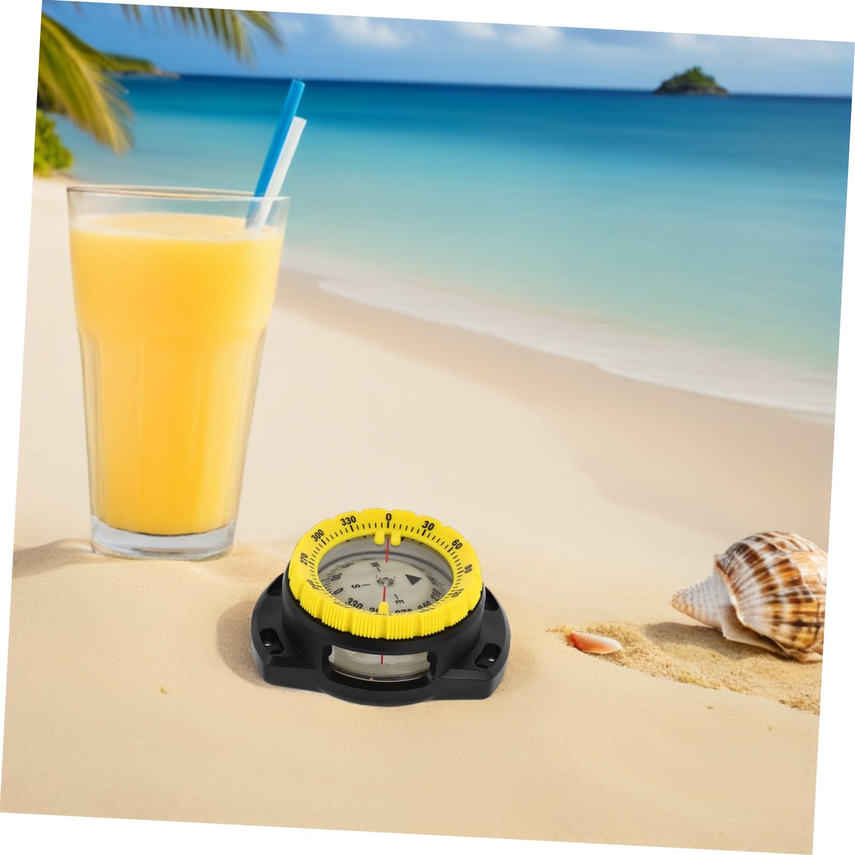 ifundom 2piezas Brújulas de Buceo para Supervivencia al Aire Senderismo Montañismo Brújula de Reloj Subacuática para Hombre para Navegación Marina