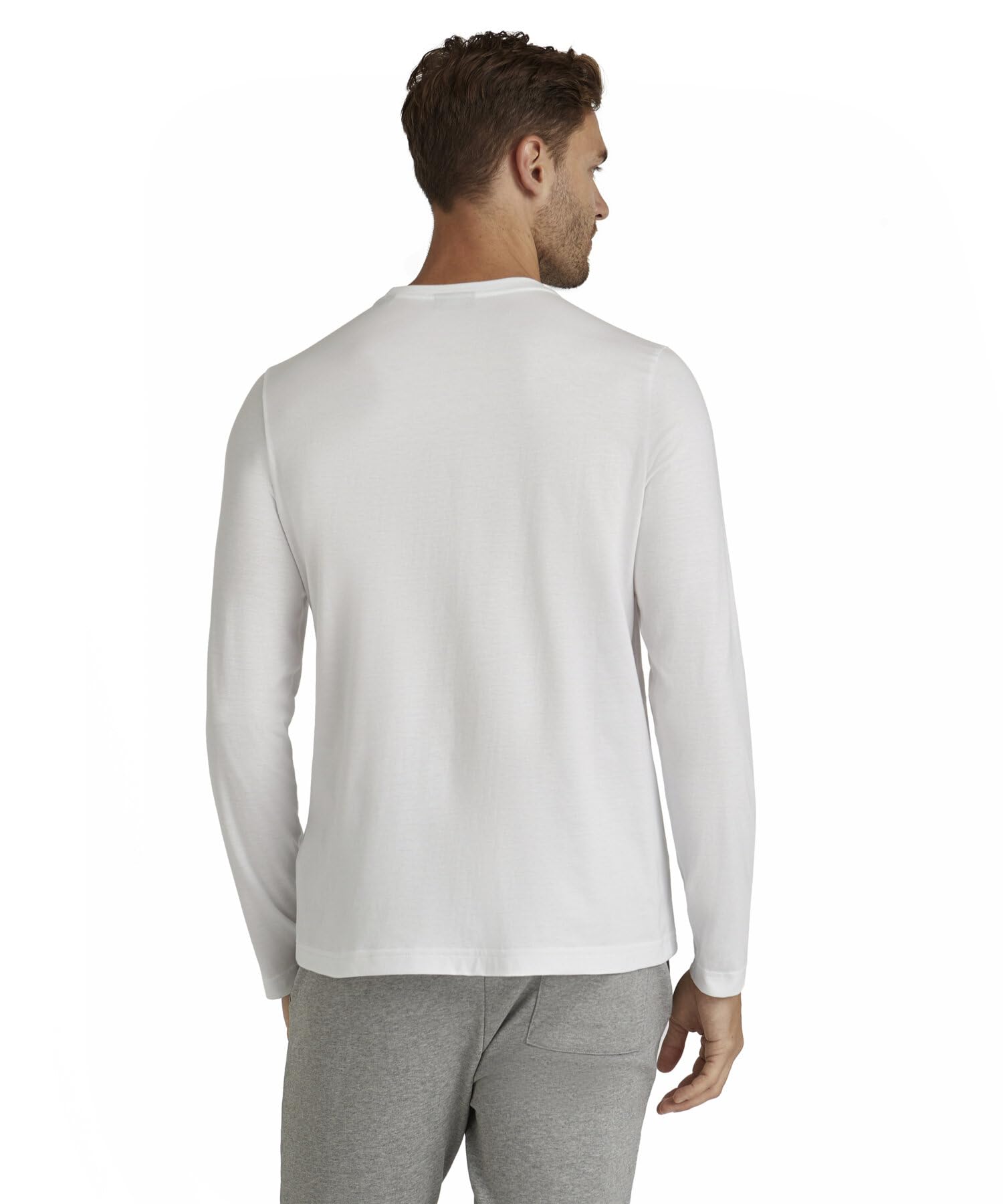 FALKE Herren Basic T-Shirt Longsleeve Pullover atmungsaktive Baumwolle weich Langarm bequem sehr leicht 1 Stück