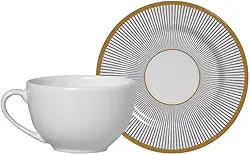 Xícara Chá com Pires Ritz Alleanza 250 ml 6 un