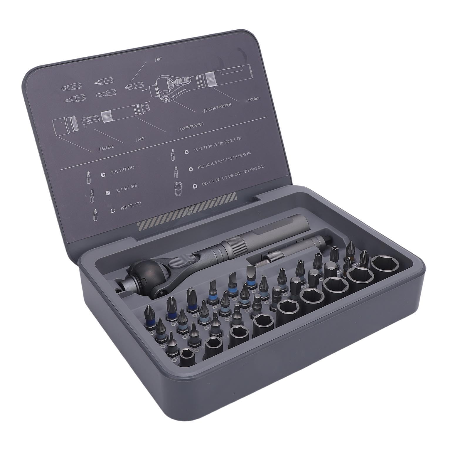 Tournevis multi-embouts magnétique Jeffergarden 40 en 1 pour réparation