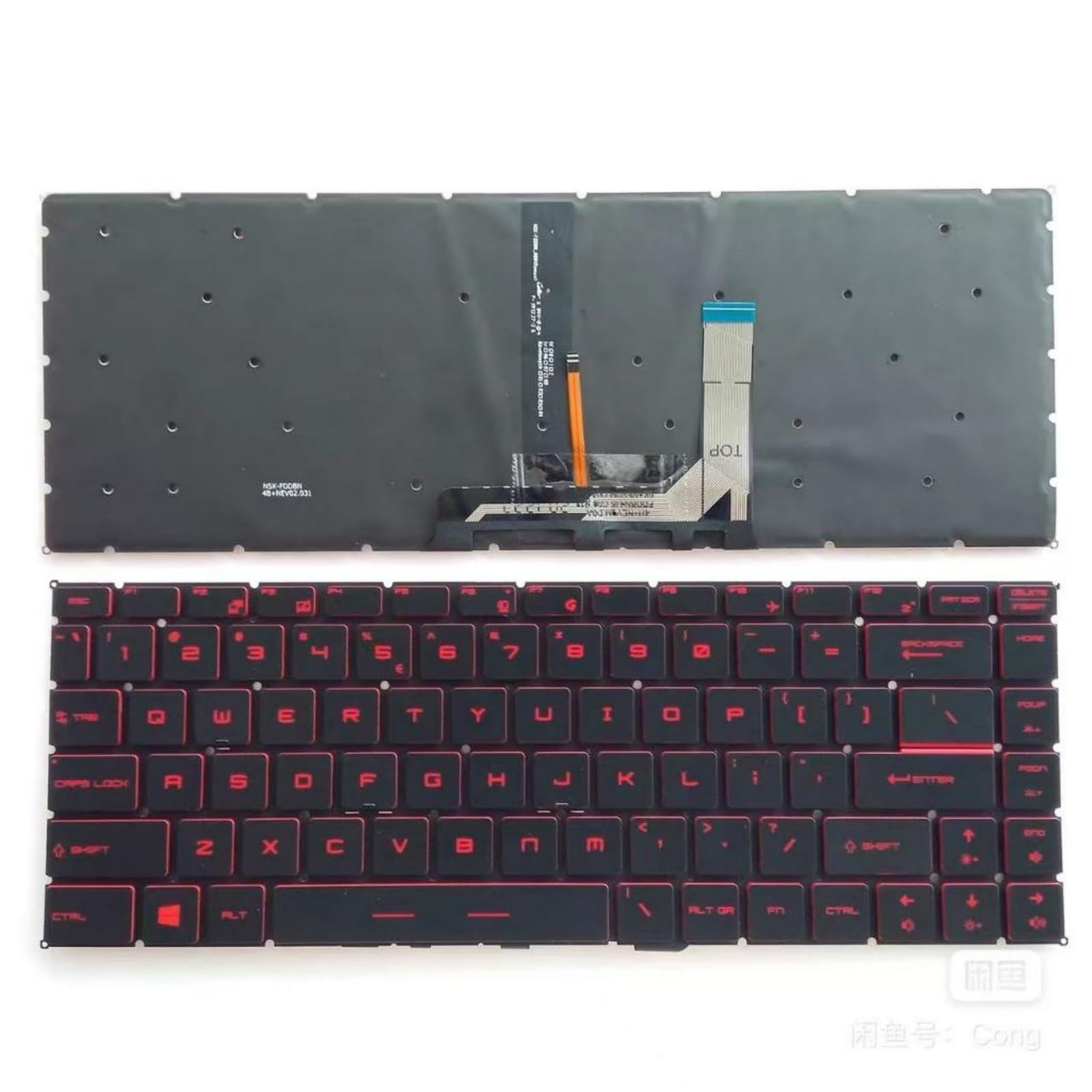 Clavier MSI GF63 GS65 disposition US RU rétroéclairé rouge pour PC portable Thin