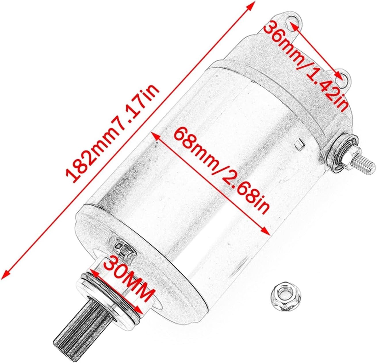 Starter Motor Compatible With Kawasaki ZR400 ZX400 ZX500 ZX600 ZX-6R 21163-1250 21163-1211 21163-1154 21163-0014