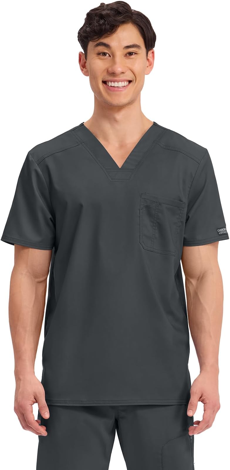 Cherokee mens V-Neck Top Medical Scrubs Shirt