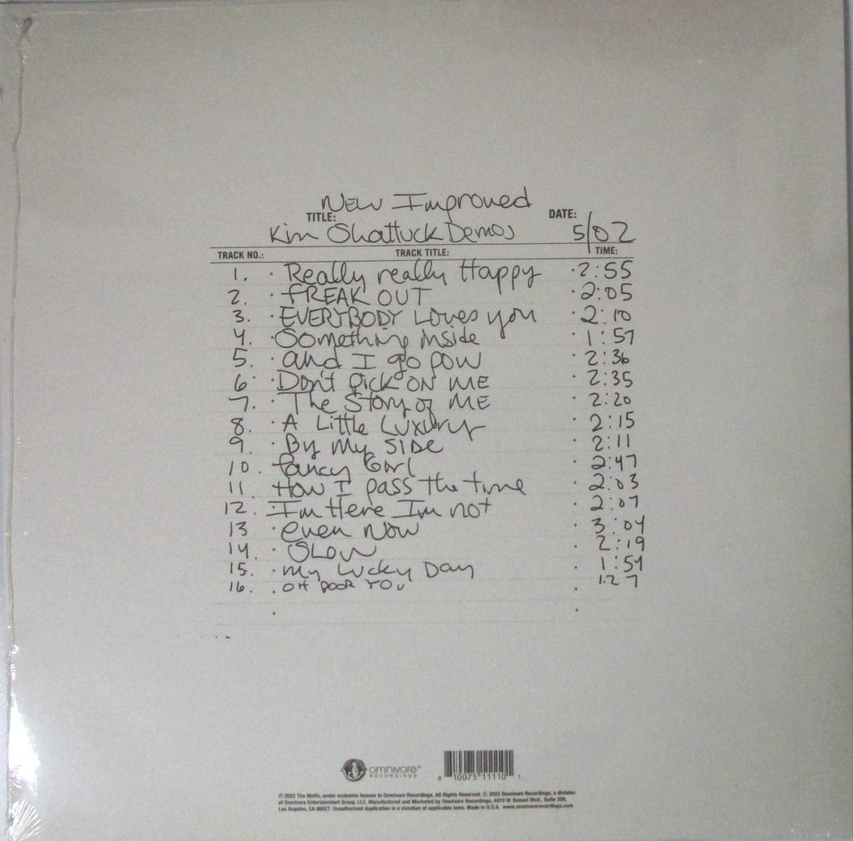 Amazon.co.jp: The Muffs New Improved Kim Shattuck Demos LP RSD