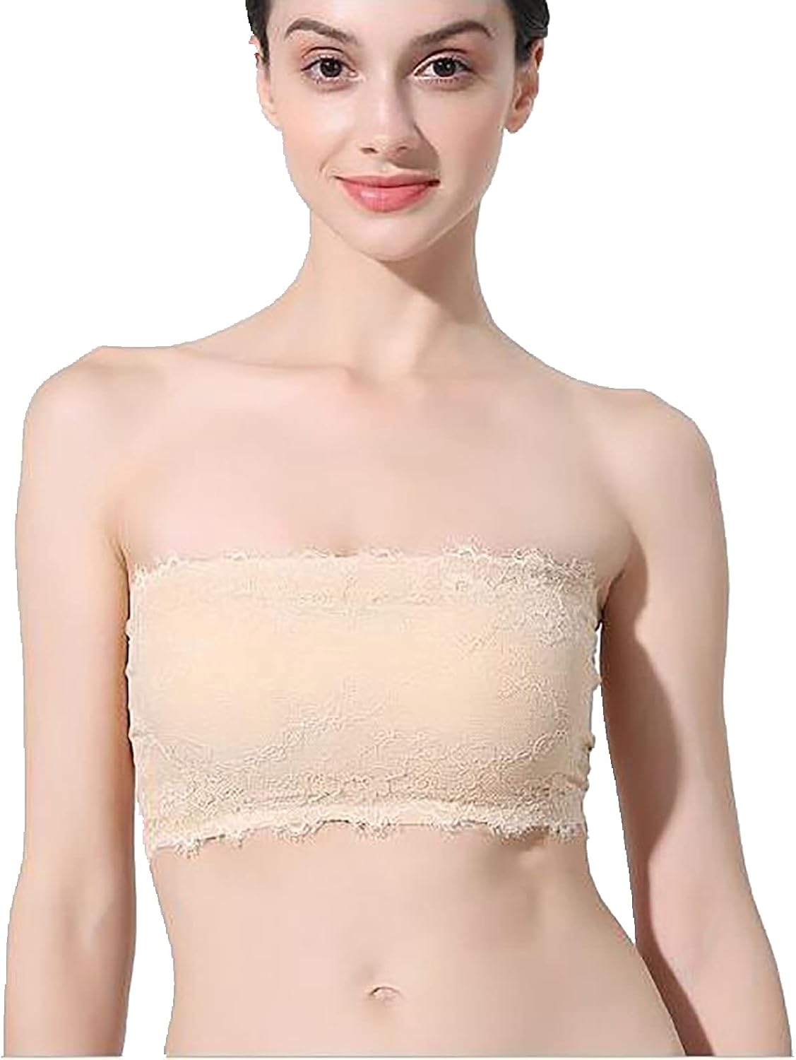 Bobogojp ブラジャー 肩紐なし ストラップレス ノンワイヤー 超盛ブラ 女性 ブラ 紐なし ストラップレスブラ ワイヤレス 脇高 オフショルダー用ブラジャー 育乳 激安挑戦中 内蔵パッド レース ワイヤーなし プレゼント ハーフカップブラ ドレス 無地 谷間