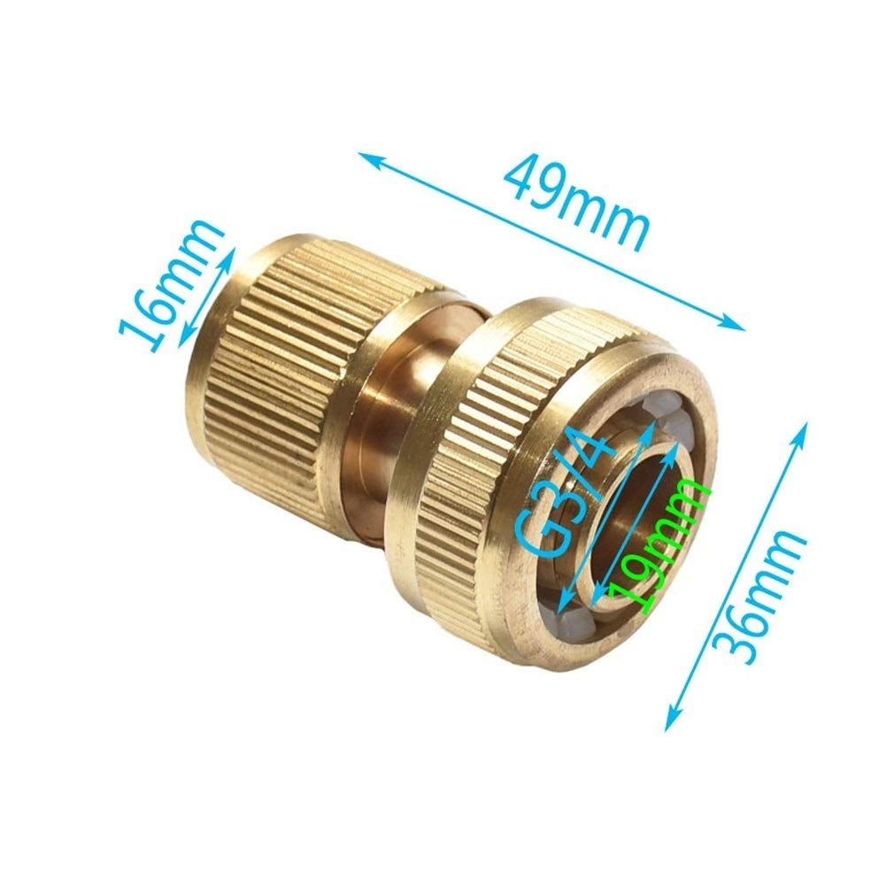 Laiton Tuyau connecteur 3/4 Tuyau d'arrosage Raccords en laiton Le robinet adaptateur 20 mm Tuyau adaptateur eau Joint 5pcs